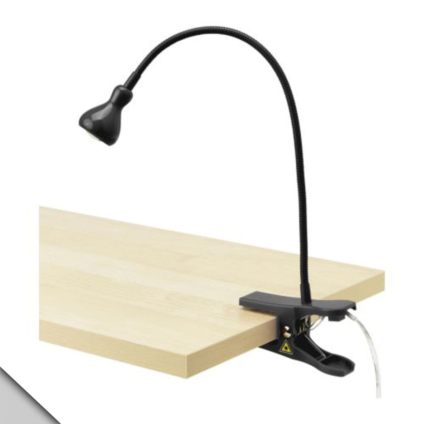 black IKEA JANSJO LED clamp spotlight 