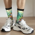 thumbnail image 6 of KLL Colorful World Map Print Cool Socks Men's Women's Crew Socks Funny Crazy Novelty Stockings, 6 of 6