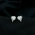 thumbnail image 3 of Rosec Jewels Lab Created Diamond Heart Stud Earrings with Screw Back - 5 mm - EF-VS Quality Certified, 925 Sterling Silver, 3 of 8
