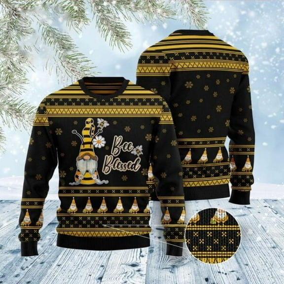 Bee Kind Gnome 3D Christmas Sweater, Funny Xmas Sweater, Sweater Xmas