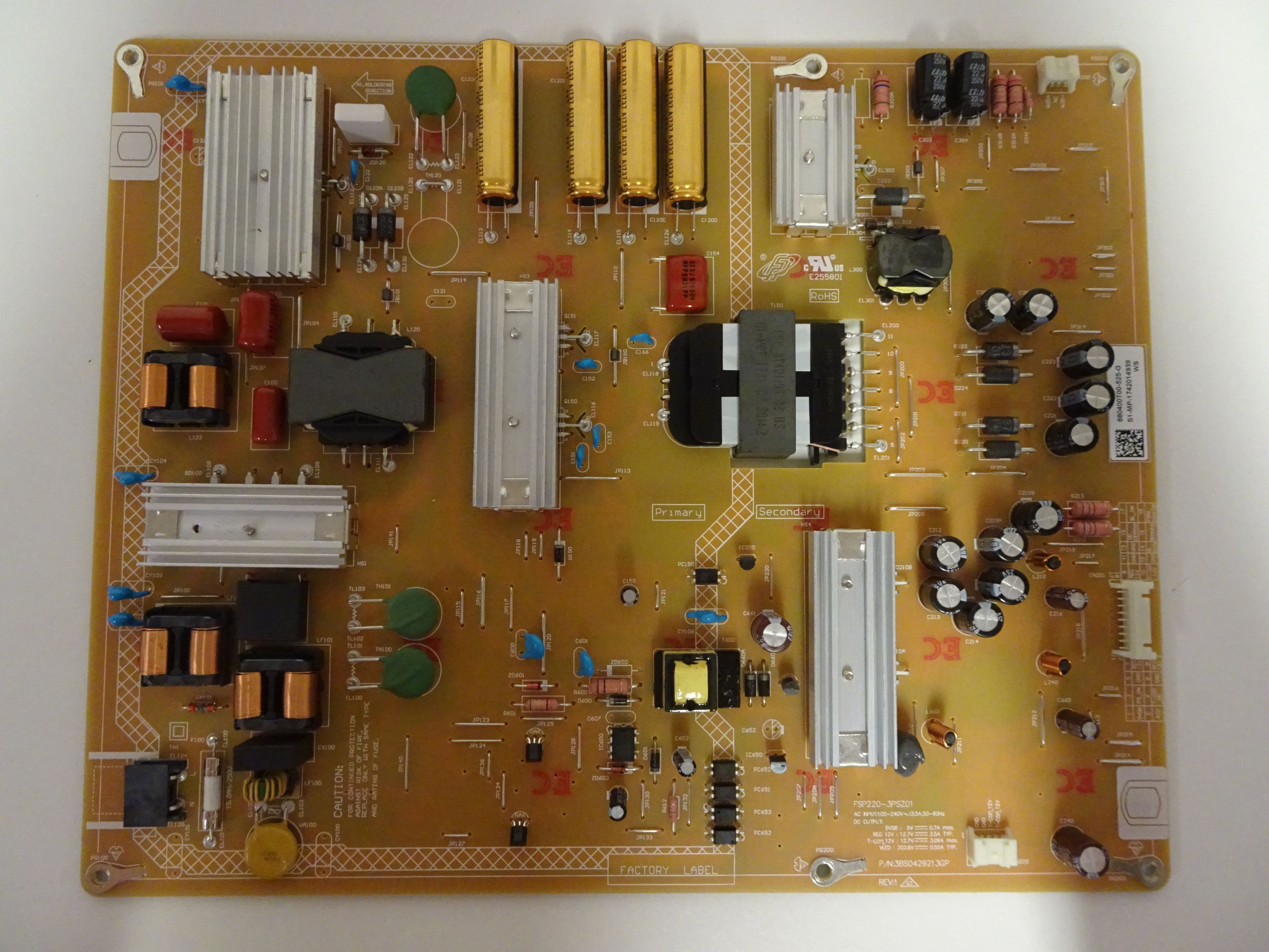 Sony Kd 70x690e Power Supply Fsp220 3psz01 3bs0429213gp 1 897 216 11 Walmart Com Walmart Com