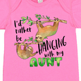 thumbnail image 4 of Inktastic Id Rather Be Hanging with my Aunt- Cute Sloths Boys or Girls Baby Bodysuit, 4 of 5
