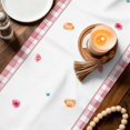 thumbnail image 3 of Spring Easter Table Runner 72 Inches, Colorful Tulip Floral Eggs Pink Plaid Bed Runner Dresser Scarves Tabletop for Indoor Outdoor Parties/Ceremony/Banquet, 14" x 72", 3 of 8
