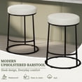 thumbnail image 5 of MultiHaven Backless Bar Stools Set of 3,26.4" Counter Height Barstools with White PU Upholstered Seat for Kitchen Island, 5 of 9