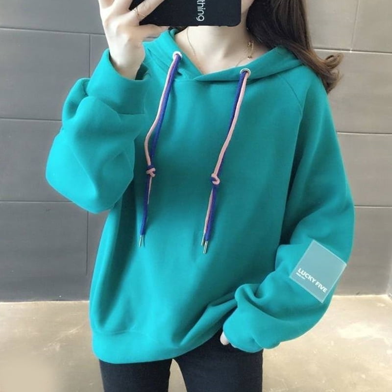Hooded Sweatshirts for Women Pure Color Drawstring Lightweight Casual Loose Autumn Fashion Hoodies Pullover Hooded Sweatshirts for Women Pure Color Drawstring Lightweight Casual Loose Autumn Fashion Hoodies Pullover
