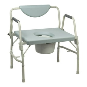 Bariatric Bedside Commode Portable Extra Wide With Bucket Splash Guard Heavy Duty Adult Walmart Com Walmart Com