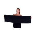 thumbnail image 2 of Premium 12" by 43" 100% Natural Soft Cotton Fitness / Gym Towel - Set of 3 - Black, 2 of 4