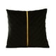 thumbnail image 1 of Lujosa funda de almohada de terciopelo 60x60cm con cuero de oro para sofá cama y sala de estar, 1 of 3