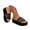 Black, variant on Women's Platform Sandals Open Toe Backless Slip on Wedge Slides Shoes Summer Casual Slippers