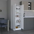 thumbnail image 5 of LiviNest Kitchen Storage Cabinet 71 Inch Height: Modern White Freestanding Cupboard with 4 Doors & 5 Adjustable Shelves - Multi-Functional Storage Solution for Small Apartments & Home Offices, 5 of 6