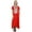 Red, variant on Bimba Women's Asymmetrical Hem Black Summer Maxi Pockets Dress With Scarf-4