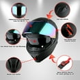 thumbnail image 3 of 1Storm Motorcycle Full Face Helmet for Adults Men and Women Street Bike Racing Helmet DOT Approved with one Extra Clear Shield: KT828 Glossy Pink, 3 of 9