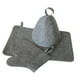 thumbnail image 2 of 3 uds Sauna sombrero estera guante accesorios de baño Anti calor casa de baño reutilizable gris Cola Kits de sauna, 2 of 8