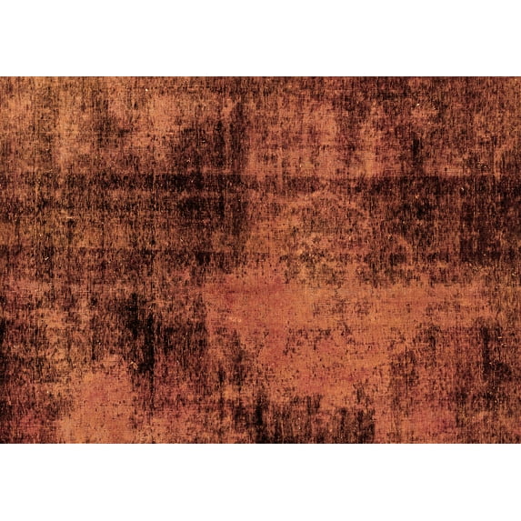 Ahgly Company Indoor Rectangle Abstract Orange Modern Area Rugs, 4' x 6'