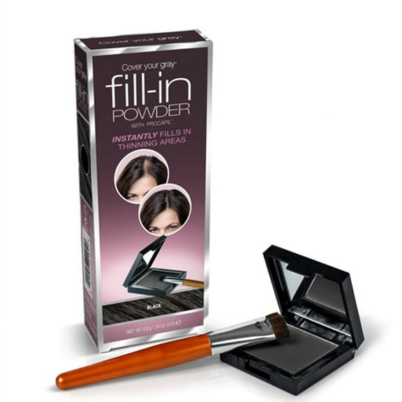 Cover Your Gray Fill-In Powder Hair Color with Procapil - Black (PACK OF 2) Cover Your Gray Fill-In Powder Hair Color with Procapil - Black (PACK OF 2)