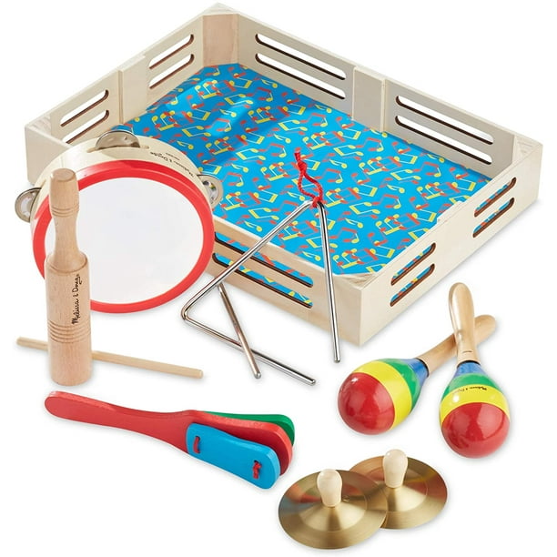 Juego de 10 Instrumentos Musicales Melissa & Doug con Caja de Almacenamiento Madera Infantil Melissa & Doug MD-1294588
