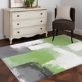 thumbnail image 3 of 2.7'x5' Area Rugs, Sage Green Grey Indoor Outdoor Area Rug for Living Room Bedroom, Modern Oil Painted Abstract Geometric Washable Bathroom Rugs Kitchen Floor Carpet Mats Home Decor Aesthetic, 3 of 8