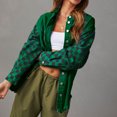 thumbnail image 3 of Chaqueta con botones Chaqueta de manga larga Abrigos de moda para mujer al aire libre Ygjytge Verde T L para Mujer, 3 of 7