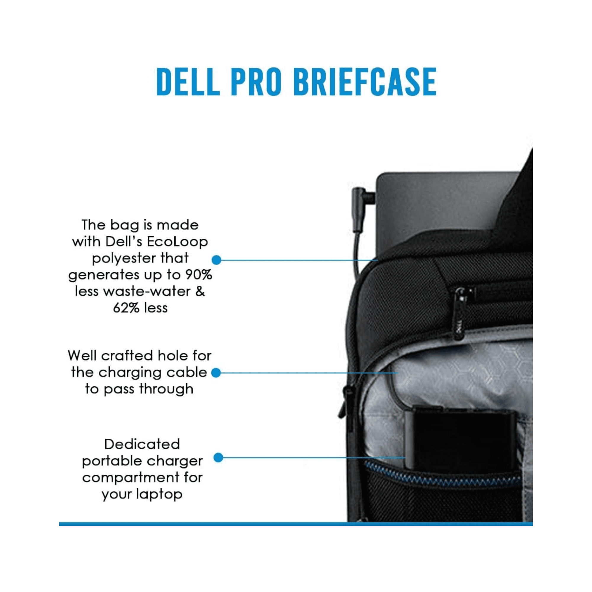 Dell Pro Briefcase 14 PO1420C Fits Most laptops up to 14Inch, PO-BC-14-20 (Fits Most laptops up to 14Inch)