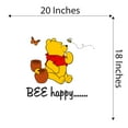 thumbnail image 4 of Children Bee Happy Cute Cartoon Wall Decal Decoration Happy Cute Bear with Honey Jars and Bee Decal Lasts Years and Easily Removable - Size: 20 In(W) x 18 In(H), 4 of 5