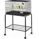 thumbnail image 1 of REKHHY 47-inch Rolling Breeding Flight Bird Cages for Parakeets Budgies Finches Cockatiels Conures Lovebirds Canaries Parrots w/Detachable Stand, Black, 1 of 9