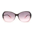 thumbnail image 2 of Womens Floral Jewel Hinge Dimensional Bevel Cut Butterfly Sunglasses Slate Pink, 2 of 4