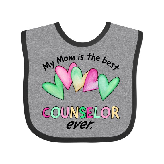 Inktastic My Mom is the Best Counselor Ever Boys or Girls Baby Bib