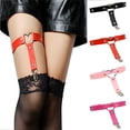 thumbnail image 2 of Guardurnaity 2 unids/set tamaño ajustable mujeres muslo Liga diseños de moda cómodo de llevar hecho cuero PU Disfraces de disfraces, 2 of 6