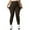 Coffee, variant on Women's High Waisted Lined Leggings Winter Plush Warm Leggings Solid Color Tummy Control Yoga Pants Outdoor Tights