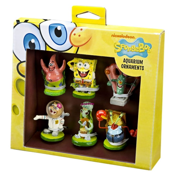 Penn-Plax SpongeBob SquarePants Aquarium - Mini Resin Kit - 6pc Set