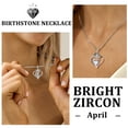 thumbnail image 4 of Beautlace 925 Sterling Silver Rose Heart Necklace,Rose Flower Pendant Necklace Jewelry Birthday Christmas Valentines Mother's Day Gifts for Women Mom-April, 4 of 12