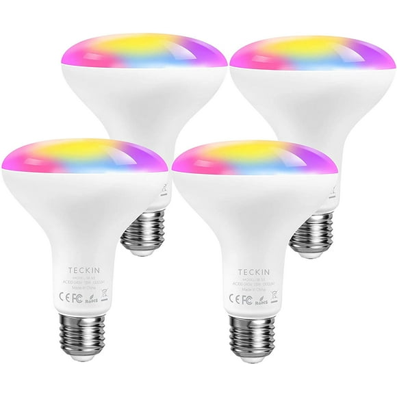 Applie Ampoules Intelligentes, E26 13Watts RGBCW Multicolor Smart Wifi LED Ampoules, Compatibles avec Google Home, 4pcs.