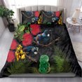 thumbnail image 2 of Juego de cama Tui de Nueva Zelanda Guardianes del Hei Tiki - Arte y plantas maoríes, 2 of 6