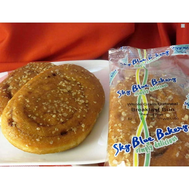 Sky Blue Foods Whole Grain Oatmeal Breakfast Bun, 2.6 Ounce 60 per