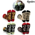 thumbnail image 1 of 4 Pairs Tube Socks Breathable Creative Hip-pop Athletic Socks Training Socks, 1 of 10