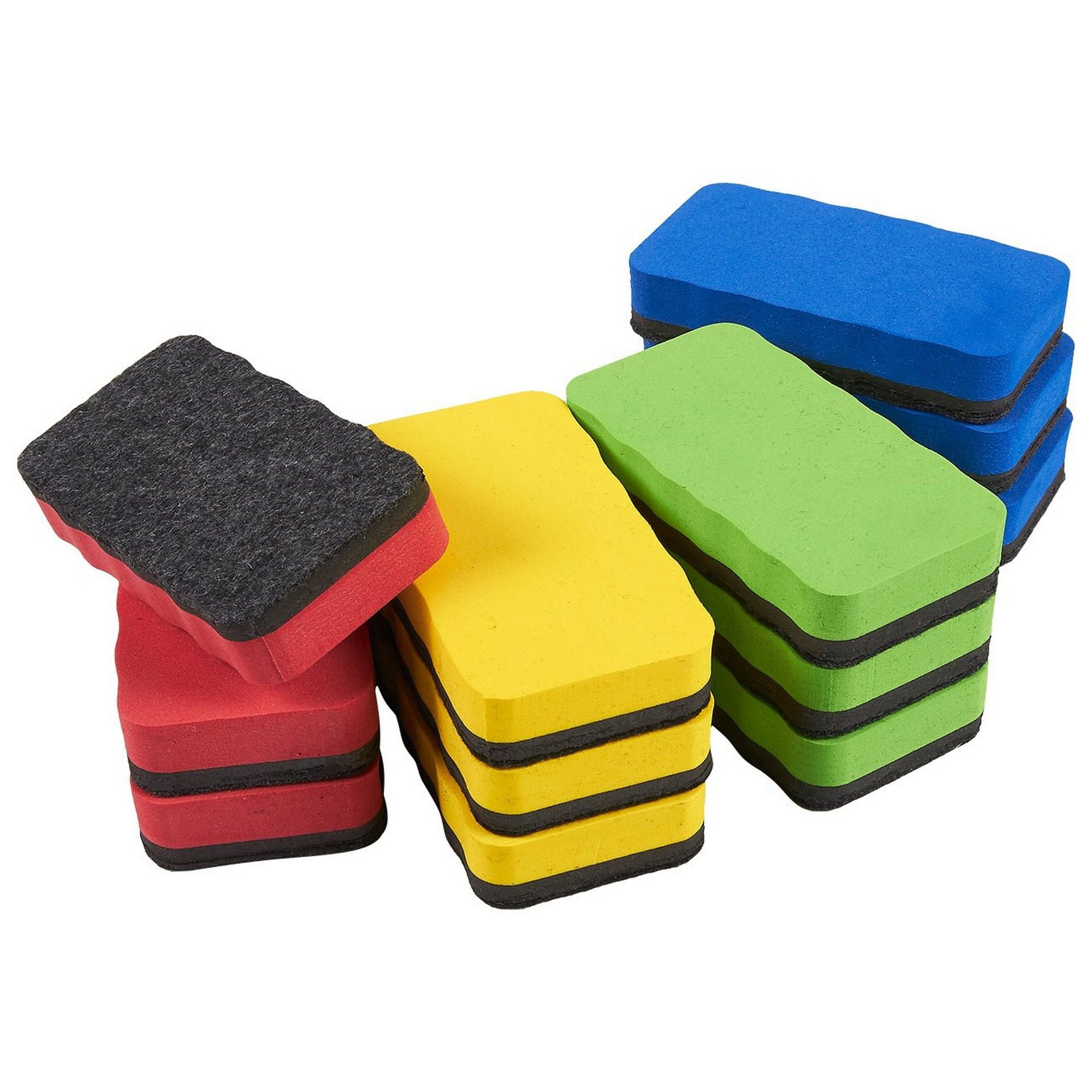 12-Pack Magnetic Whiteboard Eraser - Rectangular Magnetic