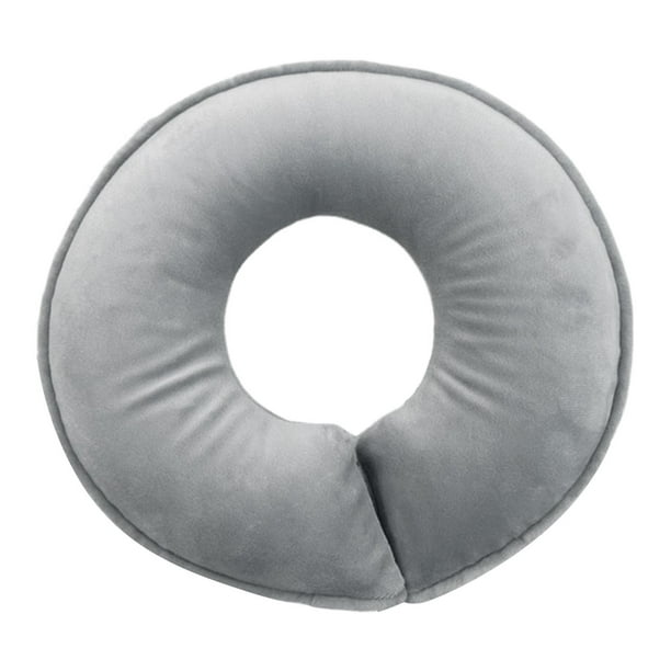 Almohada boca abajo, transpirable, ergonómica, ligera, de espuma viscoelástica. Gris claro