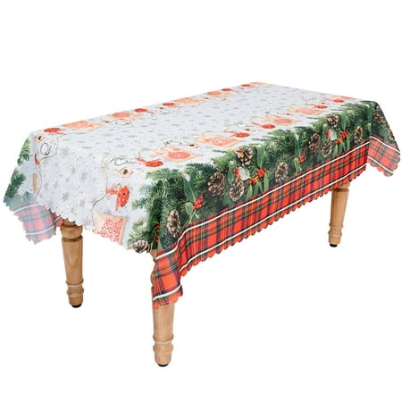 

Christmas Tablecloth Decorative Rectangular: Cloth Table Cover Table Decor Cloth