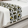 thumbnail image 2 of Fish Bed Runner, Swimming Deep down in the Ocean Amongst Reef Fish, Decorative Accent Bedding Scarf for Hotels Homes and Guestrooms, Queen, Earth Yellow Black and White, by Ambesonne, 2 of 2