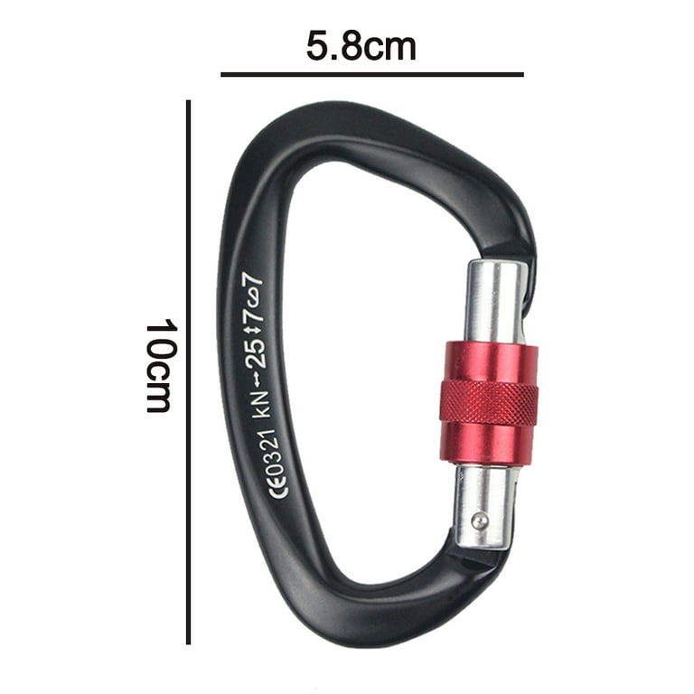 FVW Auto Locking Rock Climbing Carabiner Clips,Professional 25KN