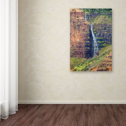 Trademark Fine Art 'Waipoo Falls' Canvas Art by Pierre Leclerc