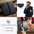thumbnail image 3 of Wallet Case for Samsung Galaxy S23 Plus, Premium PU Leather Card Slots Holder RFID Blocking Flip Folio Cover with Magnetic Closure Kickstand Soft Silicone Shockproof Case for Samsung S23 Plus,Black, 3 of 10