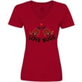 thumbnail image 3 of Inktastic Love Bugs Red Ladybugs Valentine's Day Women's V-Neck T-Shirt, 3 of 5