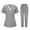 Grey, variant on Scrubs Medical Uniform Women Scrubs Set Medical Scrubs Top and Pants Women Set Comfortable With Pockets Work Clothing Set