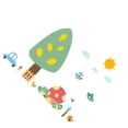 thumbnail image 2 of Pegatina de pared sweethay 2 piezas decorativa de dibujos animados, 2 of 6
