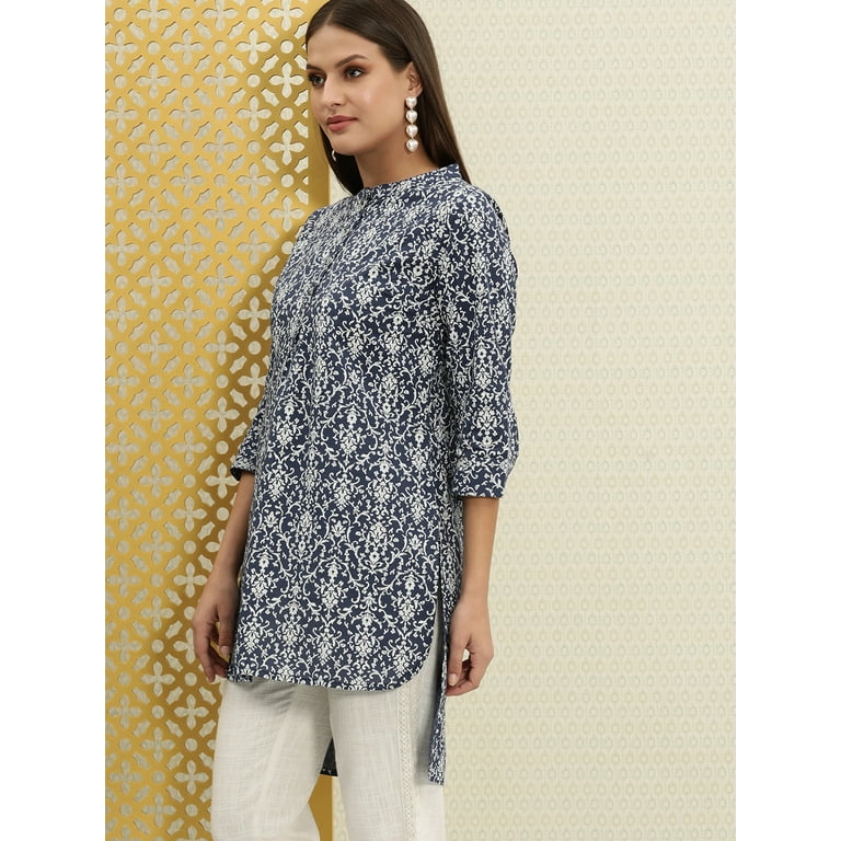 White floral 2024 print kurtis