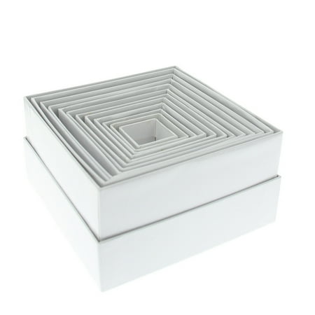 - American Crafts Die Cuts With A View Nesting Box - Gift Souvenir Craft Item - White - Scrapbooking Essential