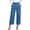 Light Blue, variant on High-Waisted Asymmetrical Wrap-Front Wide-Leg Pants for Women - Breathable Office Chic & Weekend Brunch Trousers, Button Closure & Side Pockets Black XXL
