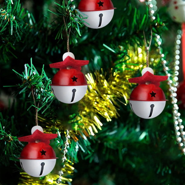 Teissuly 12pcs Christmas Bell Crafts Ornament Festive Christmas Tree Decoration 4cm Metal Bell Set Color Bell Pendant Teissuly WER202312020789