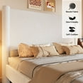 thumbnail image 5 of Merluxy King Size Bed Frame, Boucle Upholstered Bed Frame with Charging Station, Platform Bed with Soft Rounded Corners, Easy Assembly, White, 5 of 8
